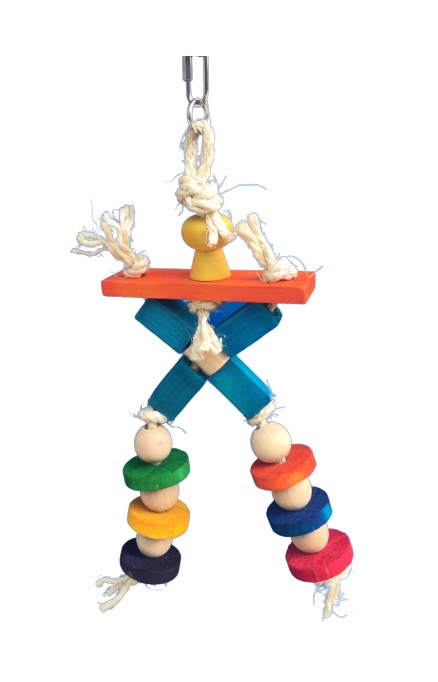 Colorful Wooden Bird Toy 36*12cm