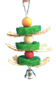 [000000002221] WOODEN THREE BALLS WITH BELL 20*12cm