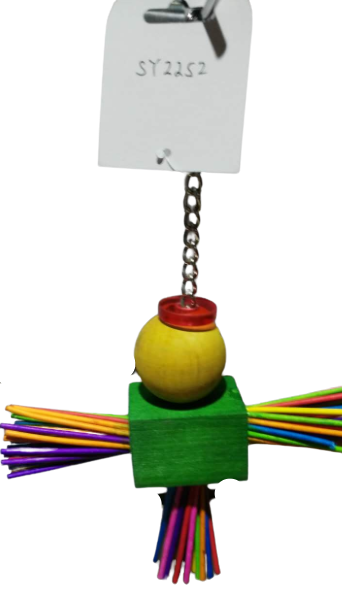 Colorful Wooden Bird Toy 23*15cm
