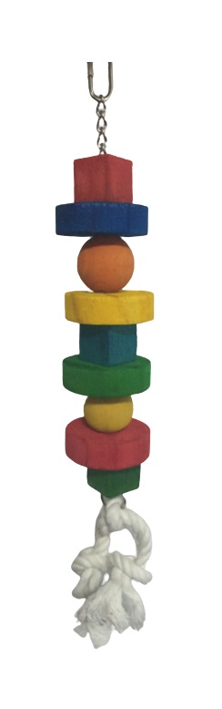 Multi wood rope toy 34*5cm