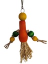 [000000002309]  Rope Bird Toy orng 27*14cm