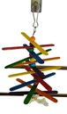 [000000002341] Colorful wood sticks bird toy 20*10cm