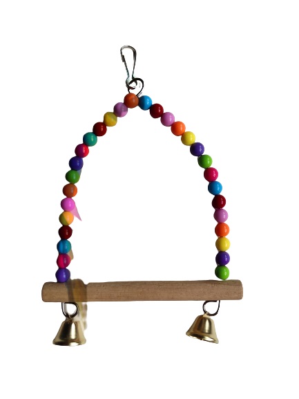 Wooden Swing with Acrylic Beads