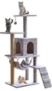 [6965232111298] CAT TREE PURPLE FLUFFY 50*40*127