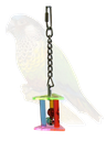 [000000001009] Acrylic Triangular Prism With Bell Balls Toy