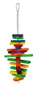 [6971555930125] Double ladder with colourful block of woods 40*15 cm