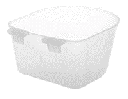 [500034] Small White feeder for 6 pigeon mesh cage
