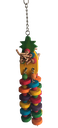[000000002243] Small Wood Pineapple And Wood Pieces Bird