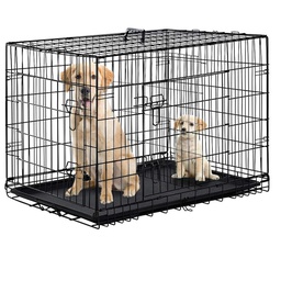 [691076857707] Dog Cage L107*W68.5*H77 No Grill With Divider 2 Doors