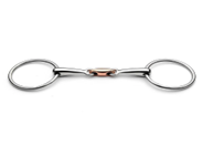 [0526125] SS Ring Snaffle Bit with elliptical copper link 125mm