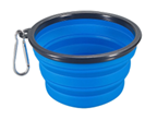 [DS-018l] Silicone Pet Bowl 17.5*13*7.5cm Blue