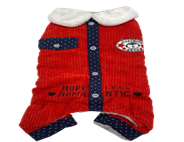 [153058] Sun shine Dog hoodie L-16 Red