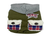 [1558] Star hoodie M-12 Green