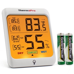 [1158202025124] THERM-PRO INDOOR HUMIDITY & TEMPERATURE MONITOR TP-53 