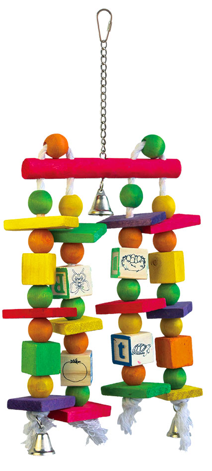 Blocks and beads bird toy 45*17 cm
