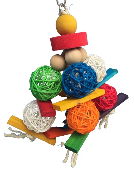 Colored ball Wooden Bird Toys