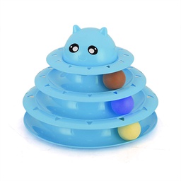 [6920210508113BL] Blue Four Layers of Interactive Toys 24.5*19.5cm