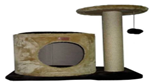 [3032] Cat Tree Circle House And Stand 