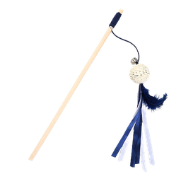 [6920210508401] Cat Wand Blue Feather Mouse Shape