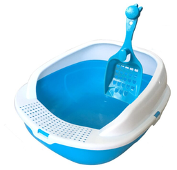 [6946511362180] Cat Litter Box, Blue 54*43*27Cm