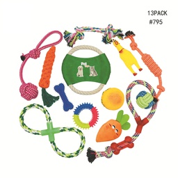 [6920210508124] Dog Chew Rope Toy Set including 12pcs