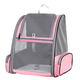 [6920210615107] Pet Backpack L38cm*W32cm*H42.5cm Black & Grey Mesh