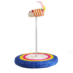 [6920210508502] Pet spring toy cat scratcher with Mouse