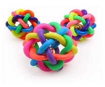 [DS-078] Colorful Bell Ball Toy Cat Twist Rainbow Ball