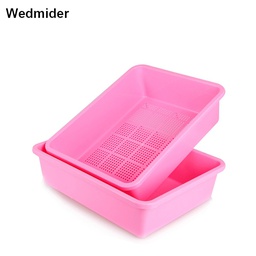 [69046536516BL] Rectangle Double Layer Cat Litter Box 46.5*36.5*16Cm