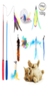 [20210508209] cat wand toy with 9 pcs